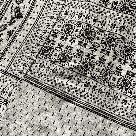 Sonoma Tank Dress Women Size L Grey Black Block Print French Terry Cloth Comfy - Picture 12 of 13